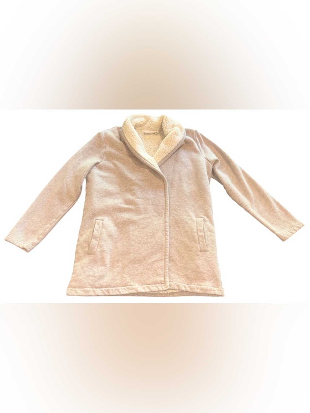 L.L. Bean Sherpa Jacket Women’s 1912 French Terry Open Cardigan Coat Cozy Sz M - Picture 6 of 9